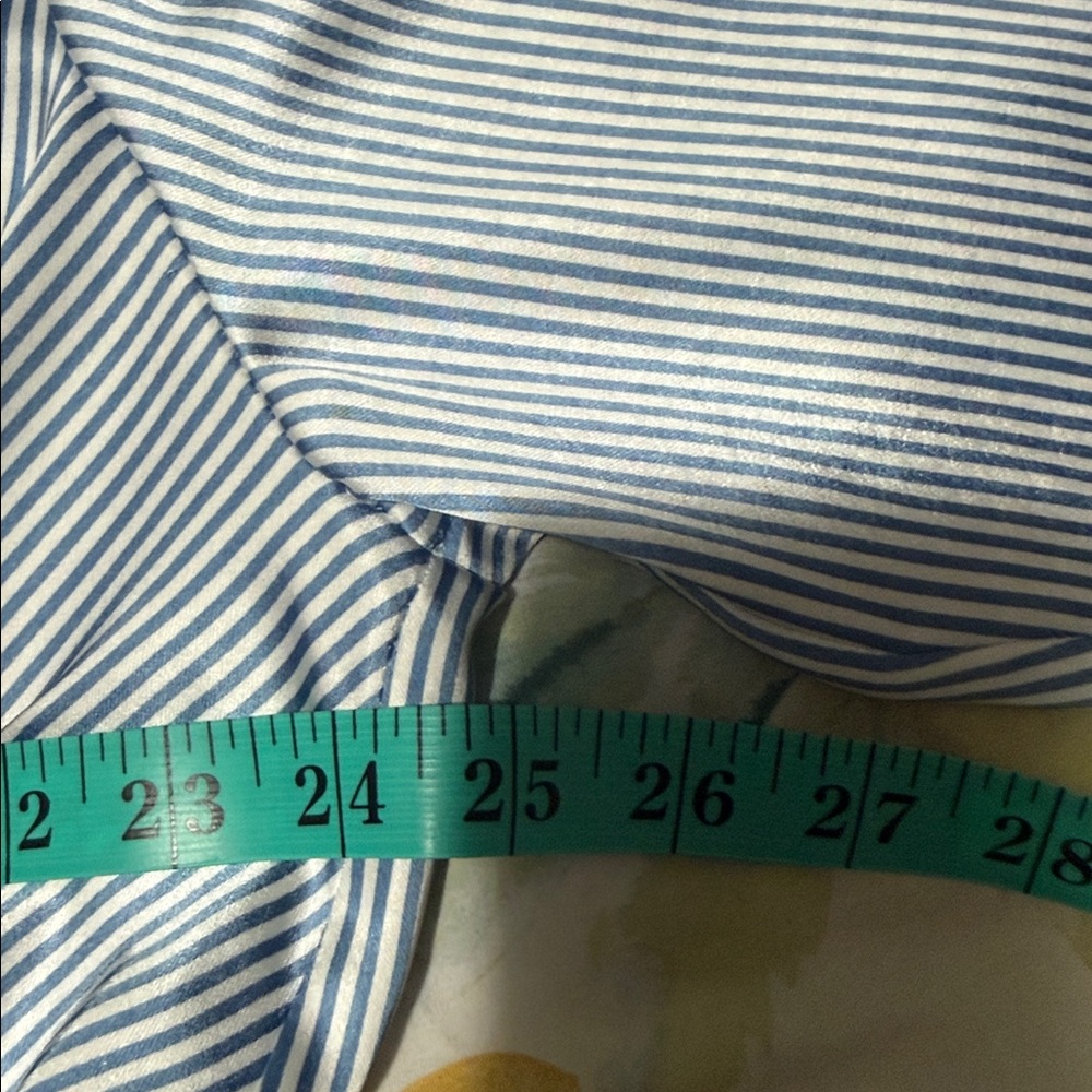 Michael Kors Light Blue Striped Long Sleeve Dress - Picture 4 of 5